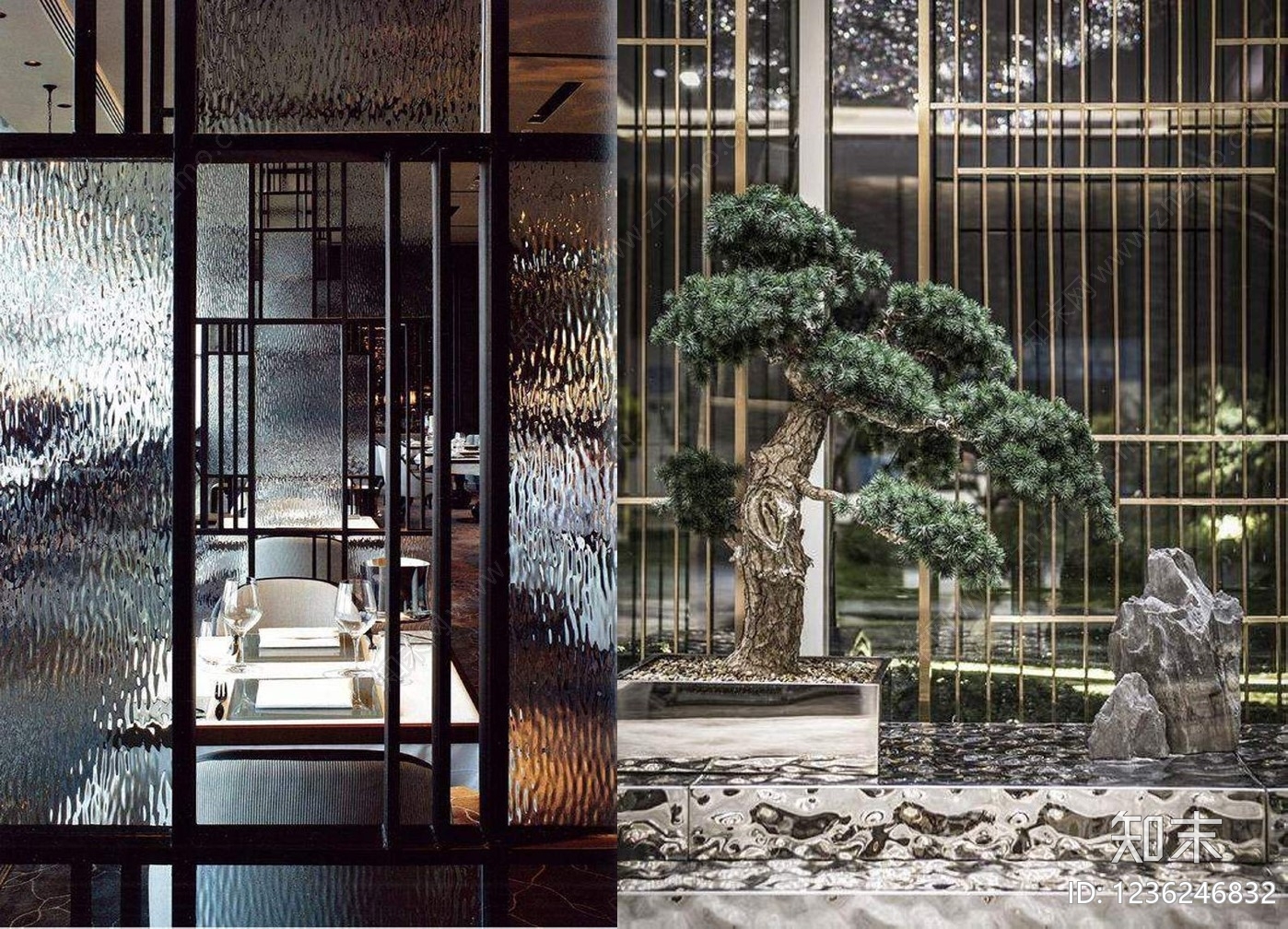 中餐厅cad施工图下载【ID:1236246832】