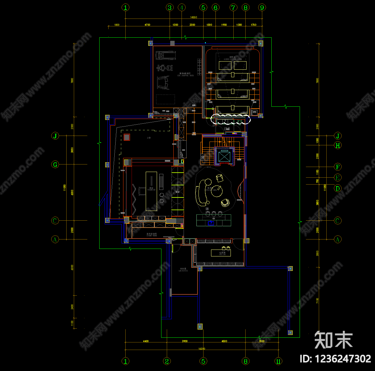 平面布置图cad施工图下载【ID:1236247302】