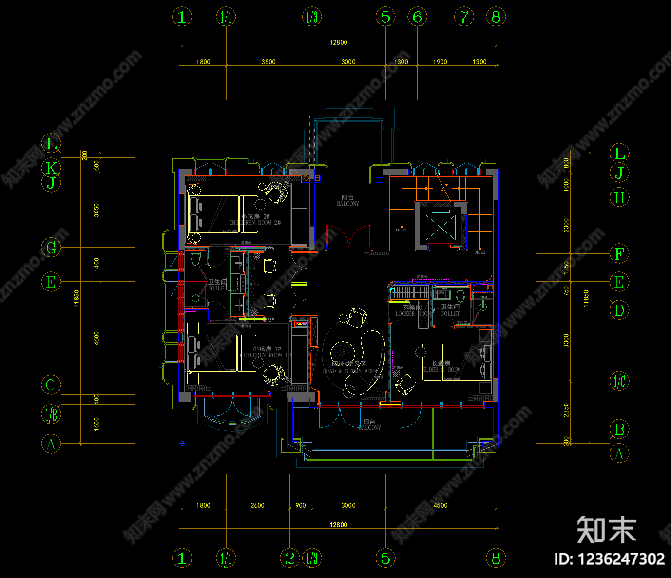 平面布置图cad施工图下载【ID:1236247302】