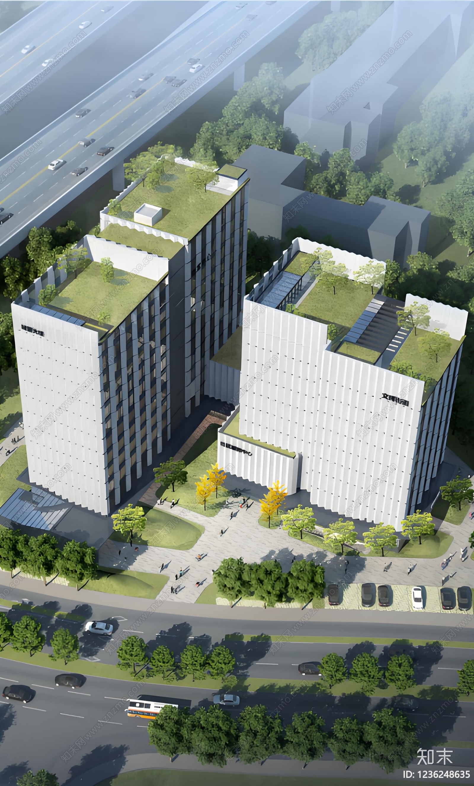 办公楼建筑cad施工图下载【ID:1236248635】
