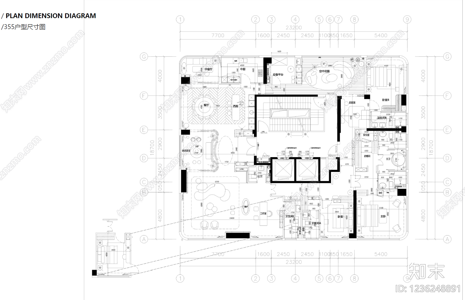 平面布置图cad施工图下载【ID:1236248891】