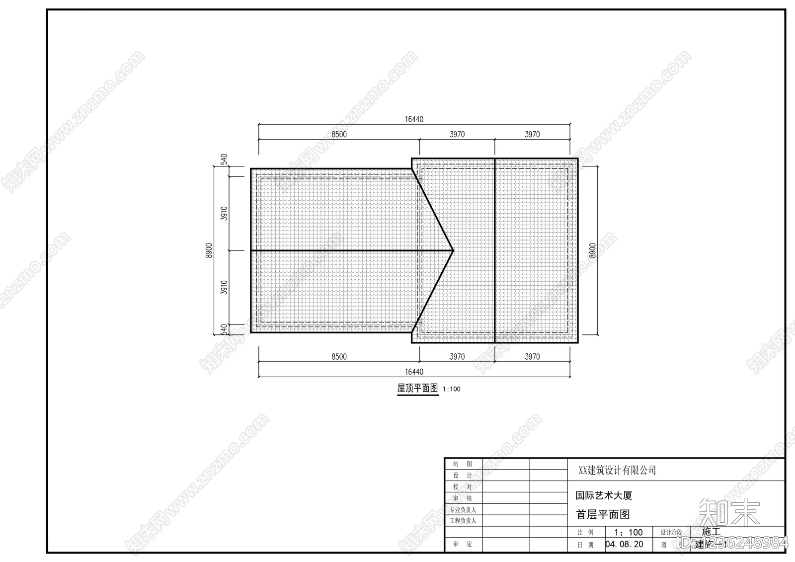 别墅建筑cad施工图下载【ID:1236248984】