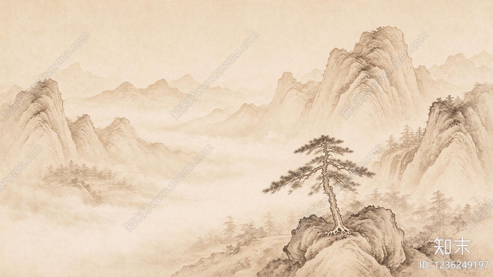 山水高清贴图材质