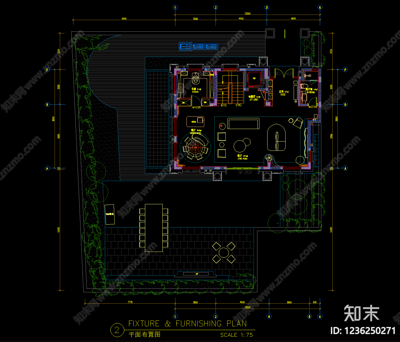 平面布置图cad施工图下载【ID:1236250271】