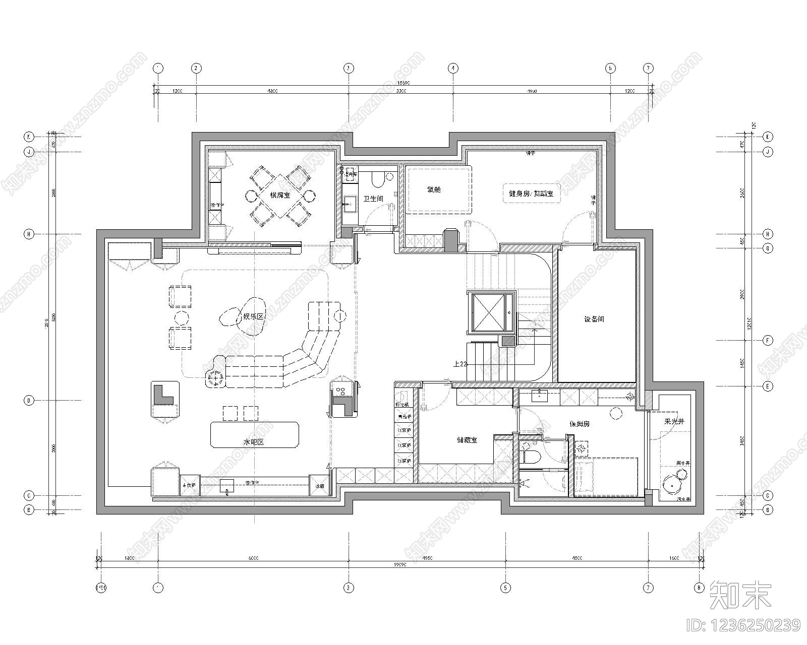 别墅cad施工图下载【ID:1236250239】