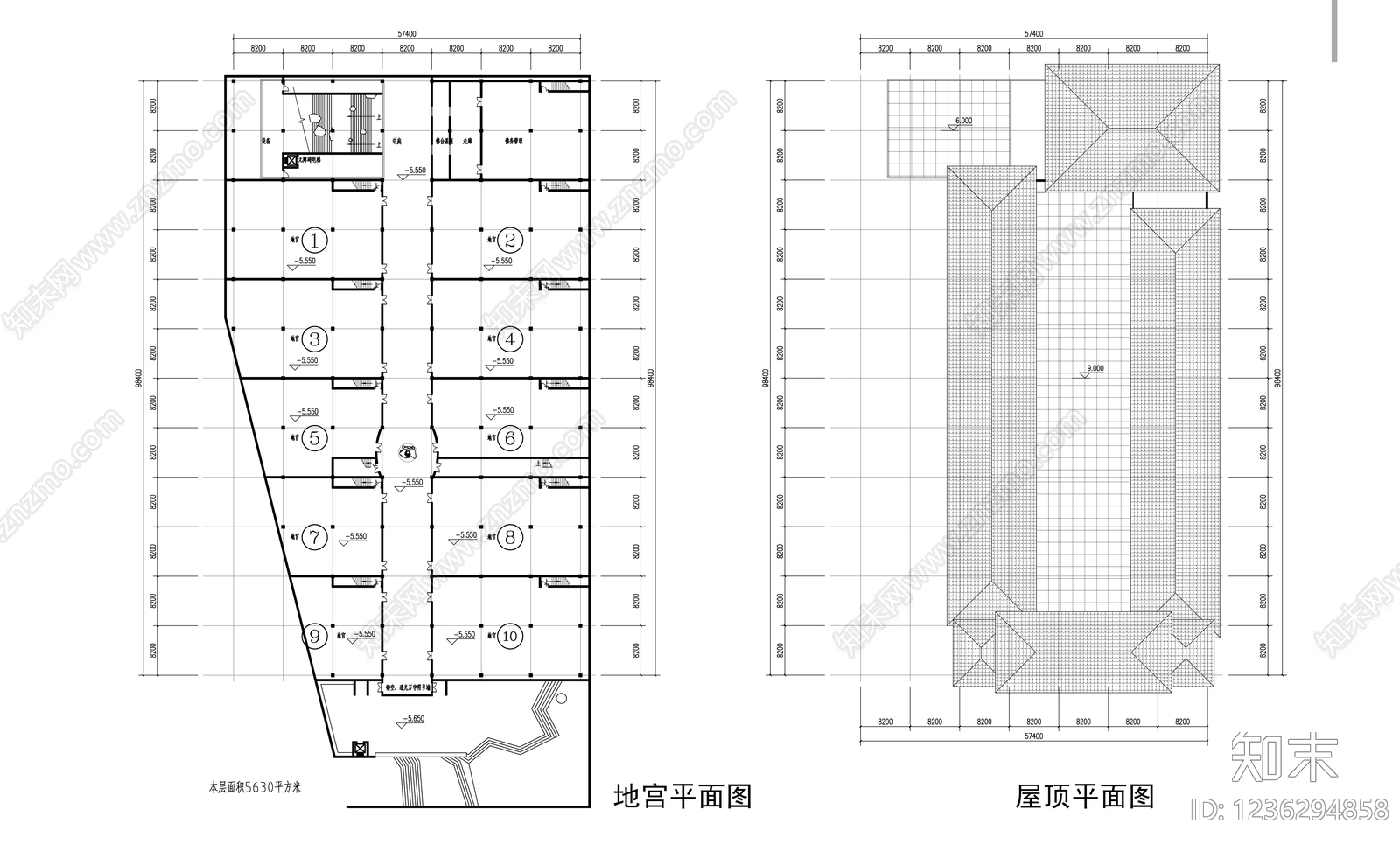 体育馆建筑cad施工图下载【ID:1236294858】