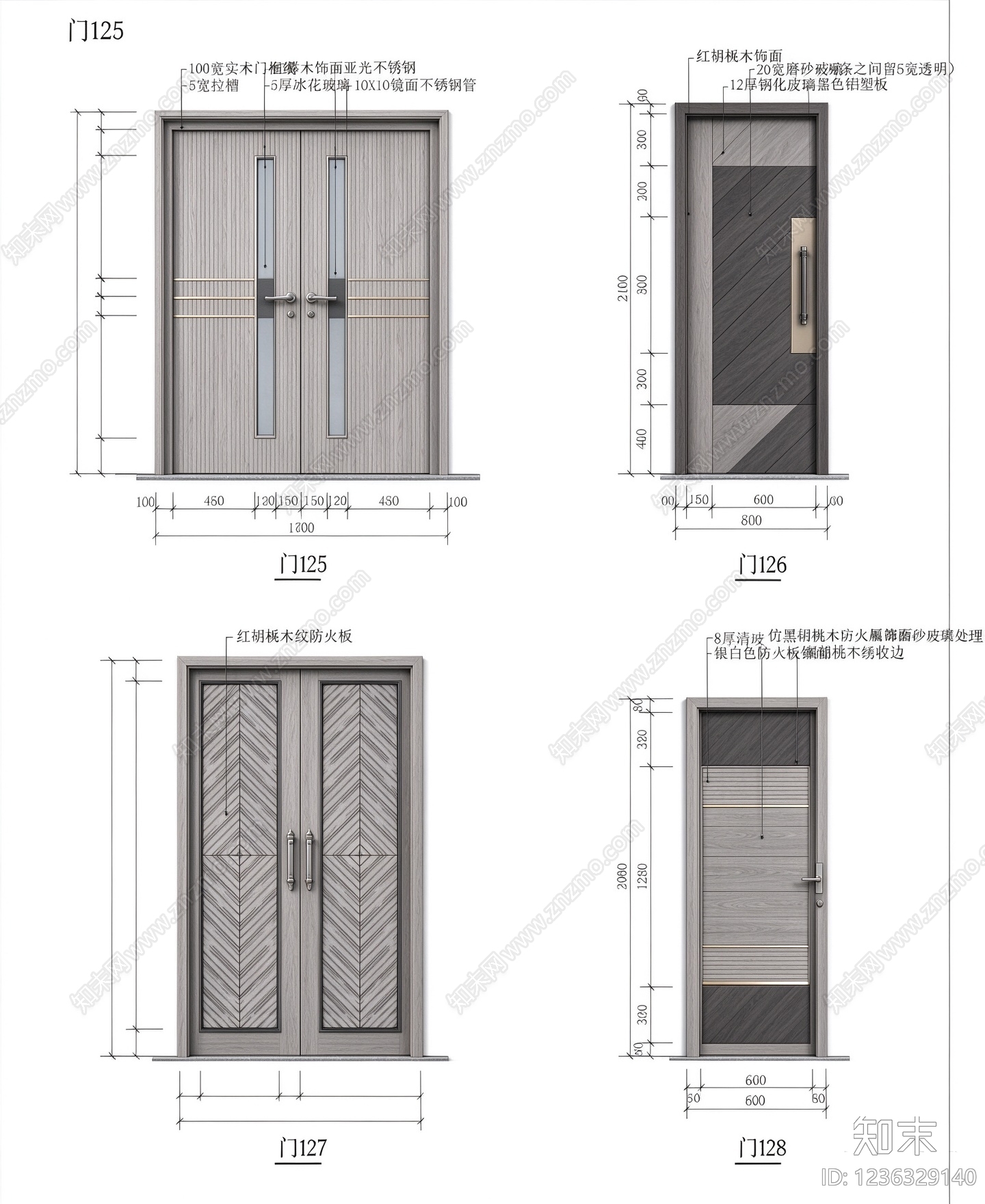 入户门cad施工图下载【ID:1236329140】