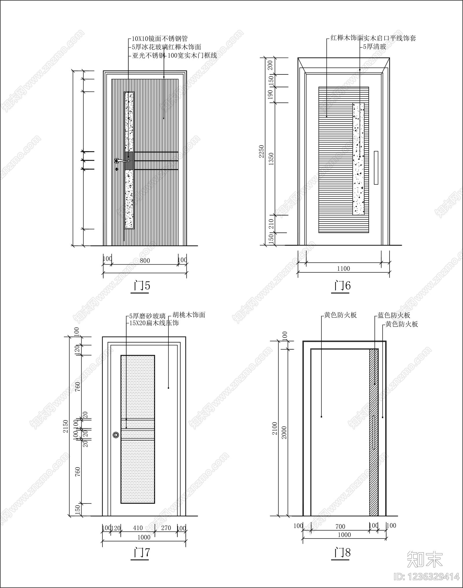 门cad施工图下载【ID:1236329414】