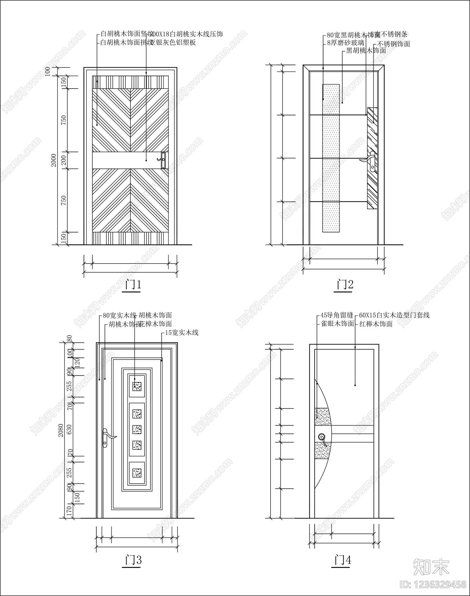 门cad施工图下载【ID:1236329458】