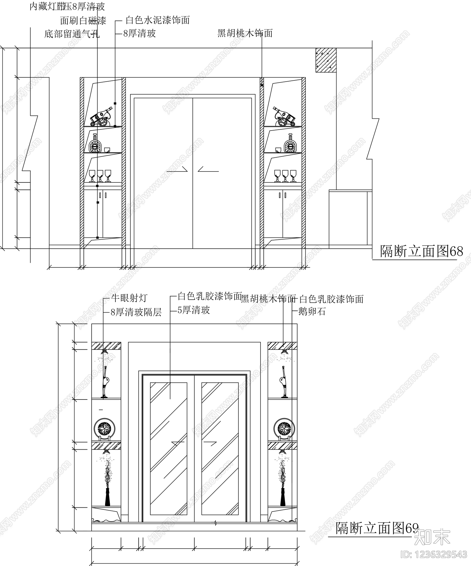 门cad施工图下载【ID:1236329543】