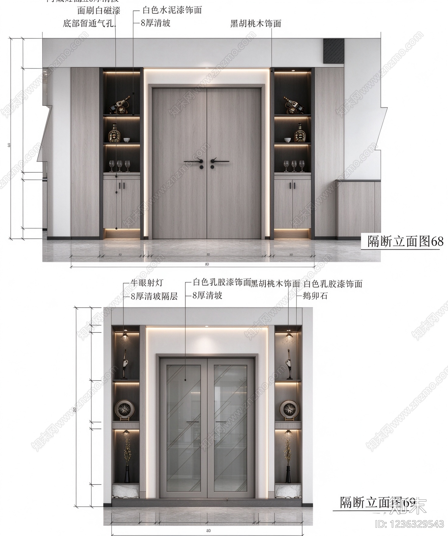 门cad施工图下载【ID:1236329543】