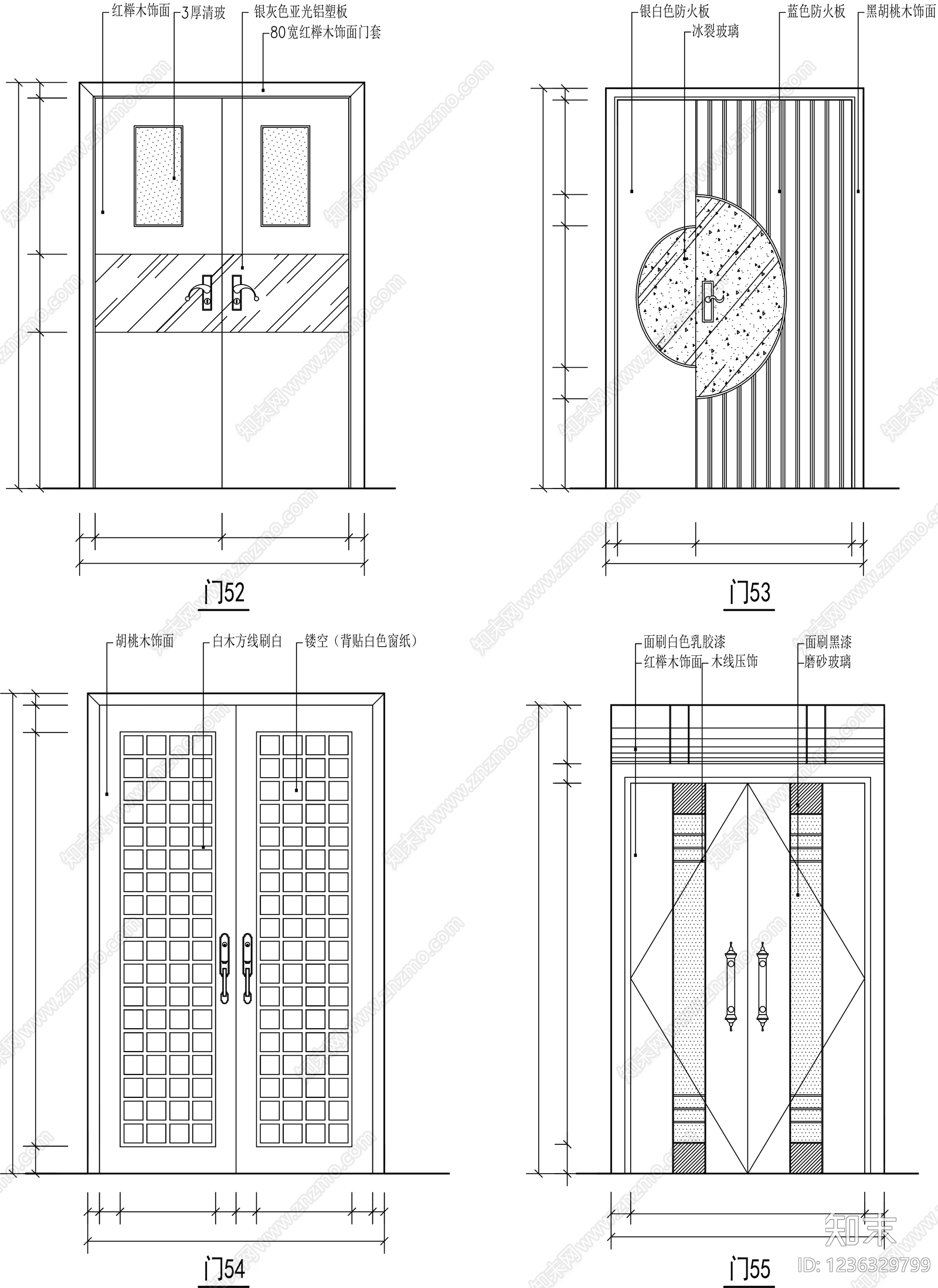 门cad施工图下载【ID:1236329799】