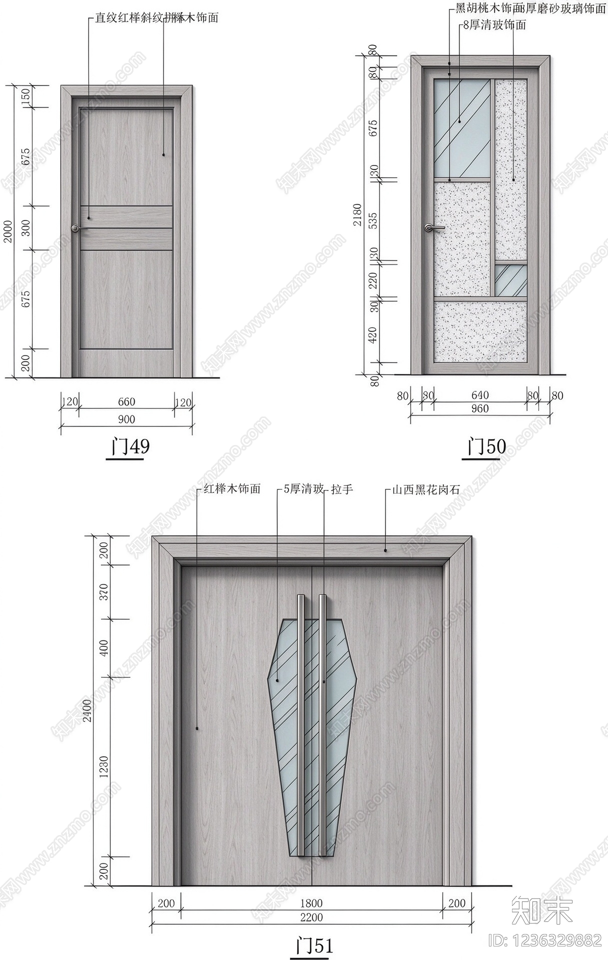 门cad施工图下载【ID:1236329882】