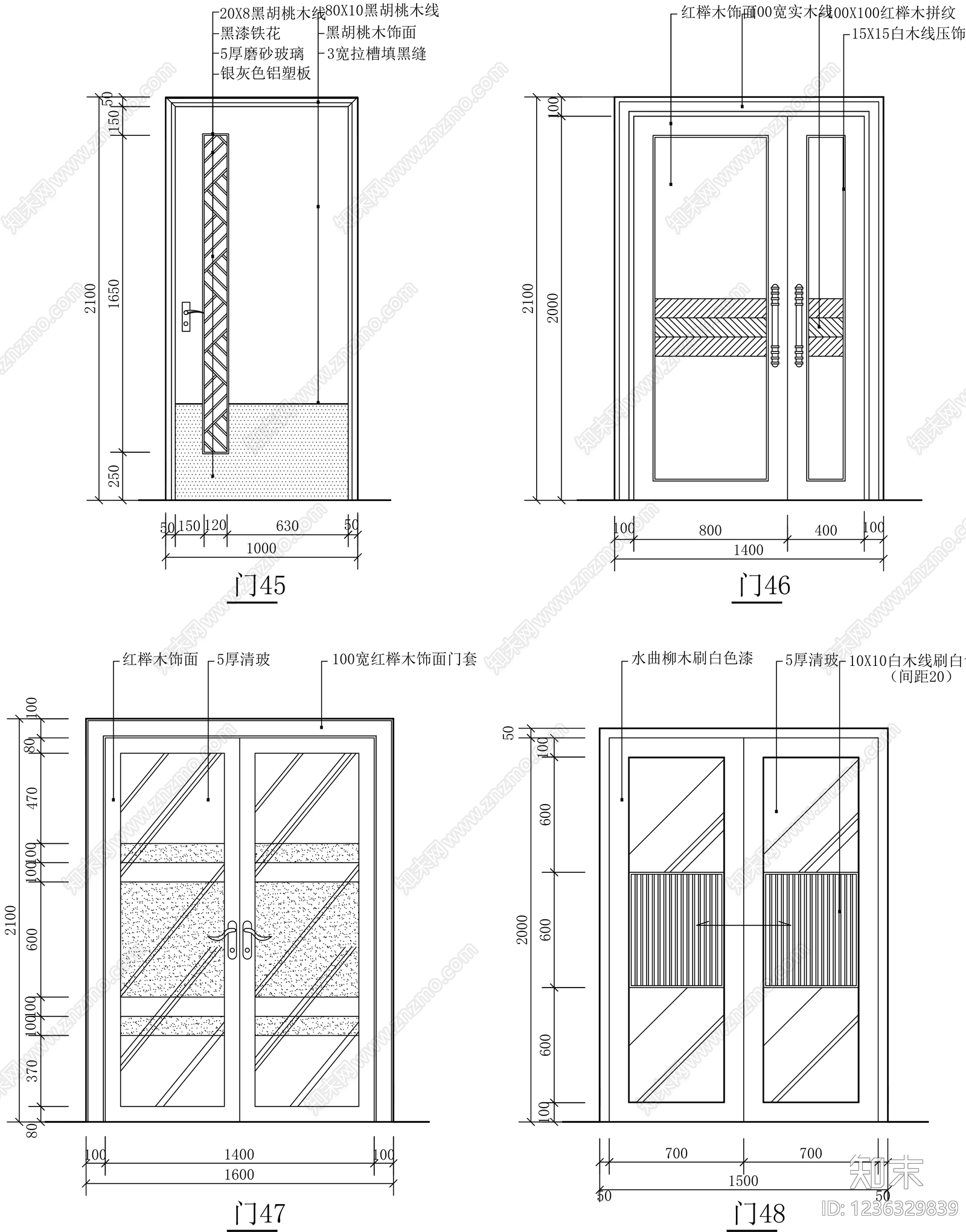 门cad施工图下载【ID:1236329839】