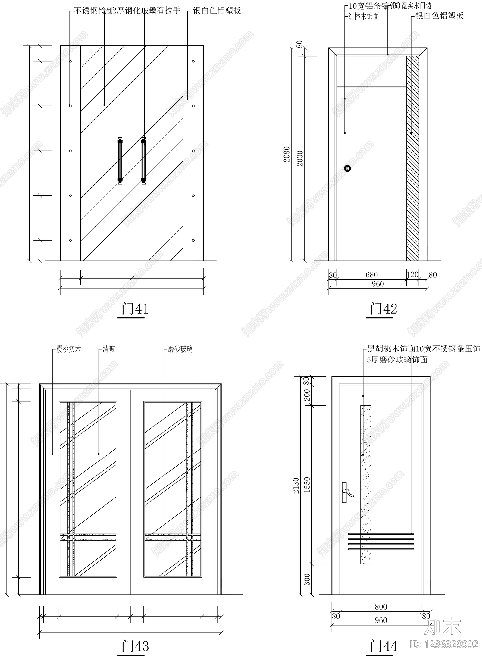 门cad施工图下载【ID:1236329992】