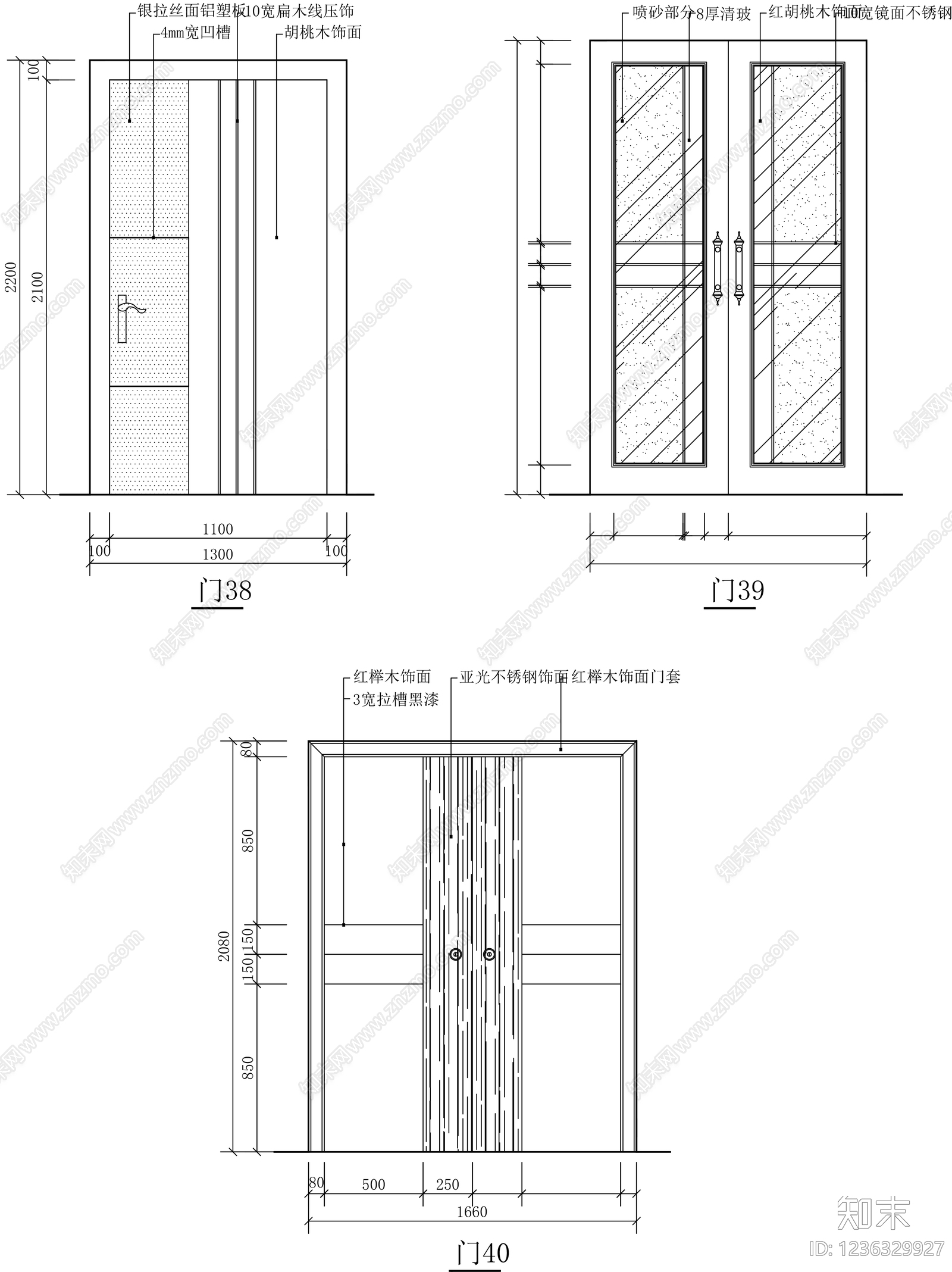 门cad施工图下载【ID:1236329927】