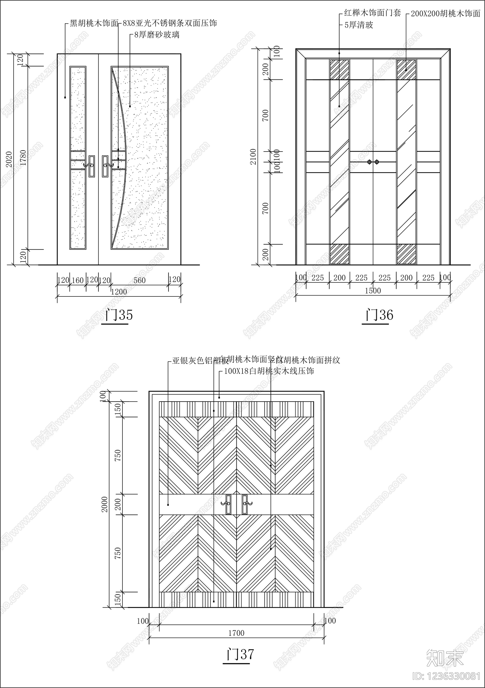 门cad施工图下载【ID:1236330081】