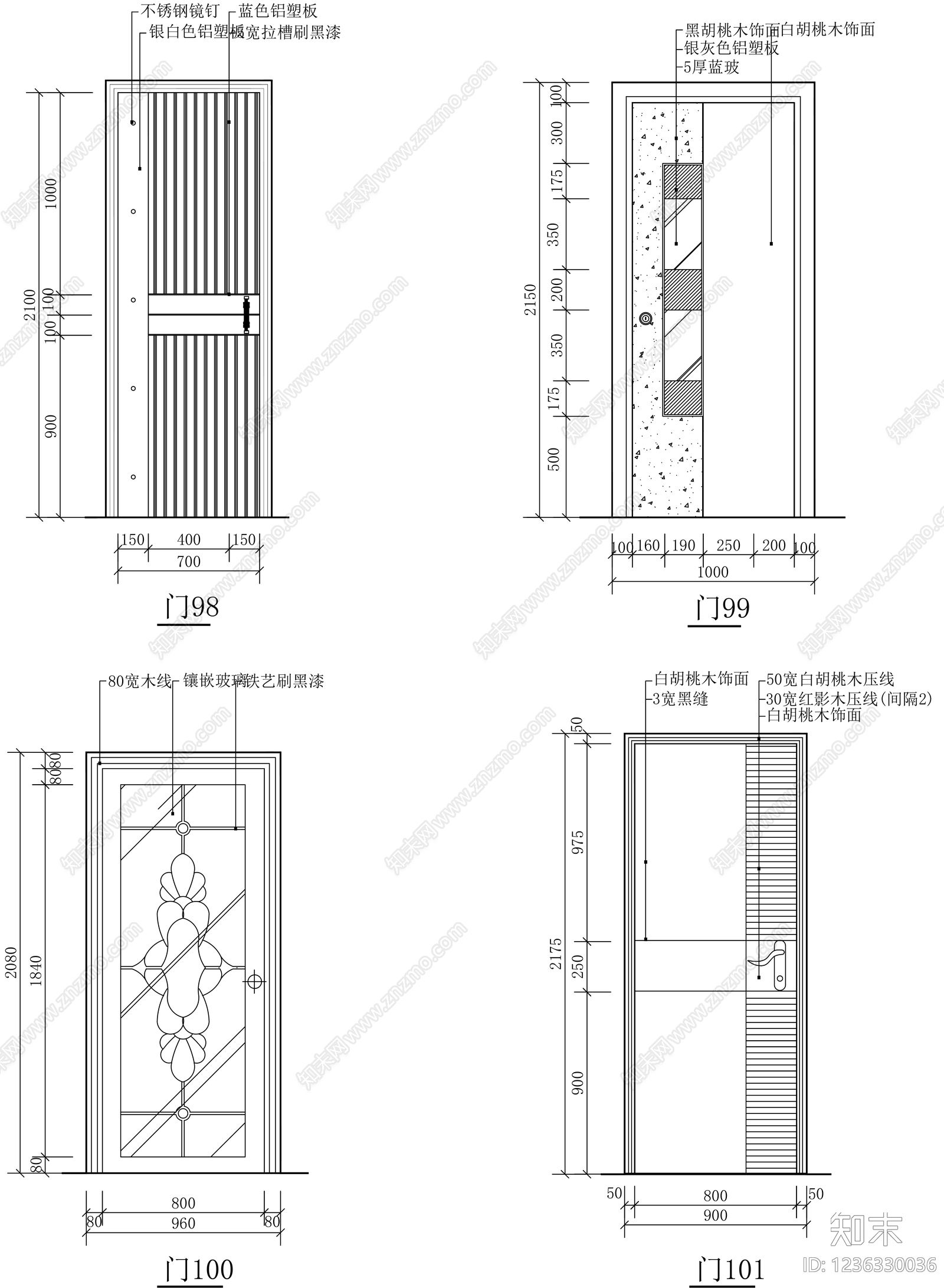 门cad施工图下载【ID:1236330036】