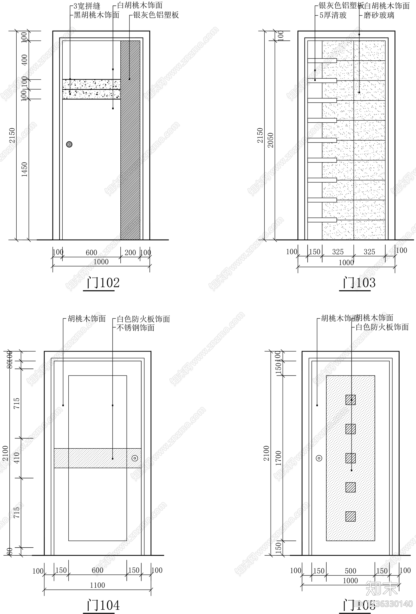 门cad施工图下载【ID:1236330140】