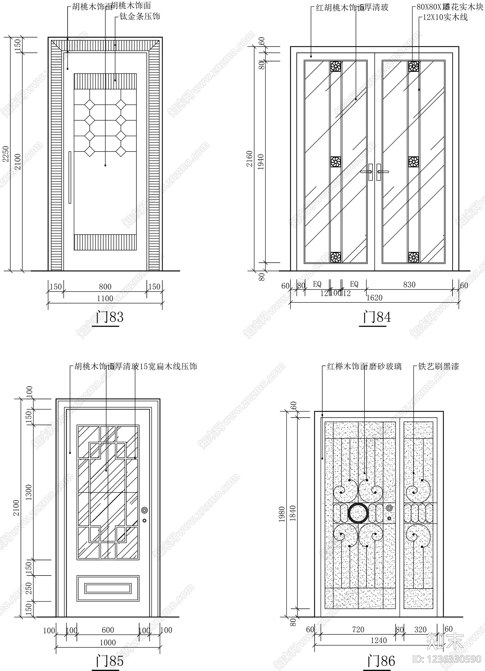 门cad施工图下载【ID:1236330590】