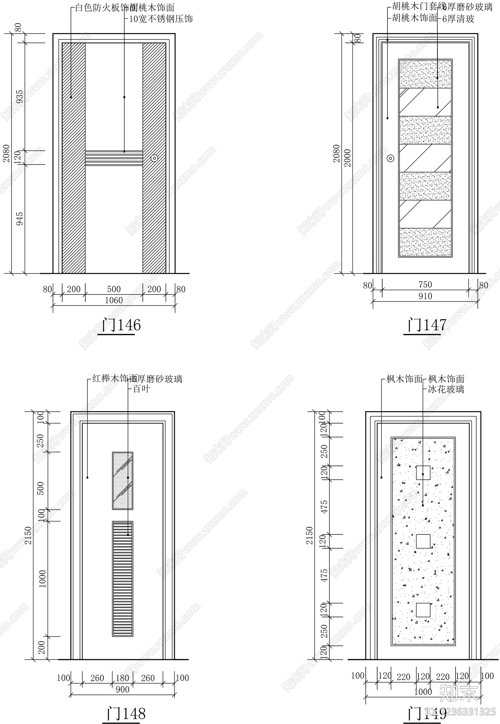 门cad施工图下载【ID:1236331325】