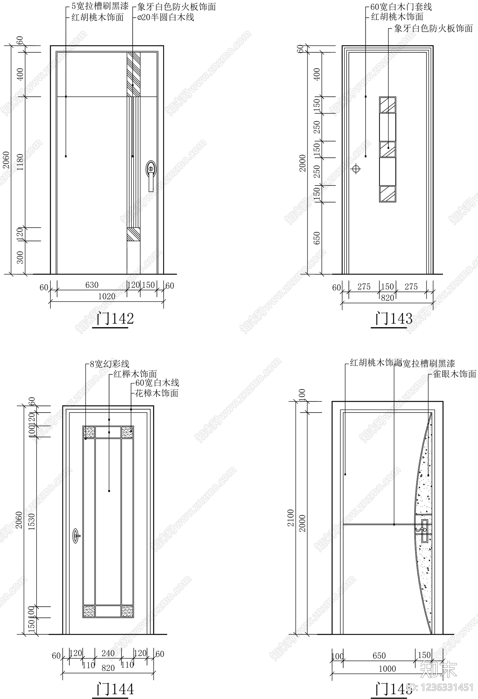 门cad施工图下载【ID:1236331451】
