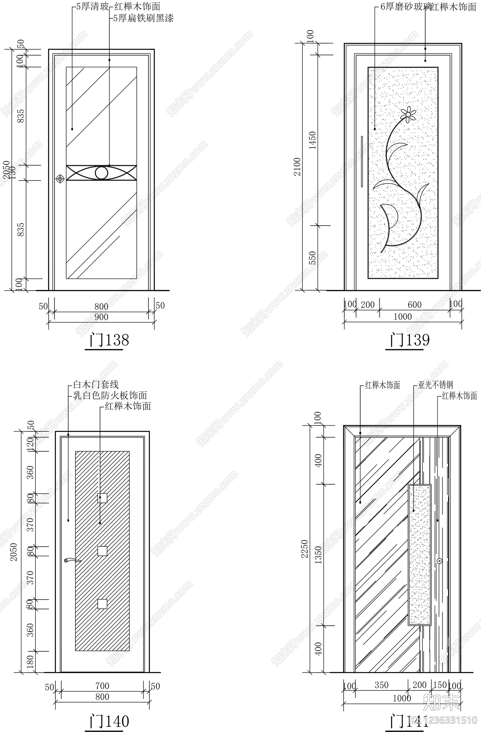 门cad施工图下载【ID:1236331510】