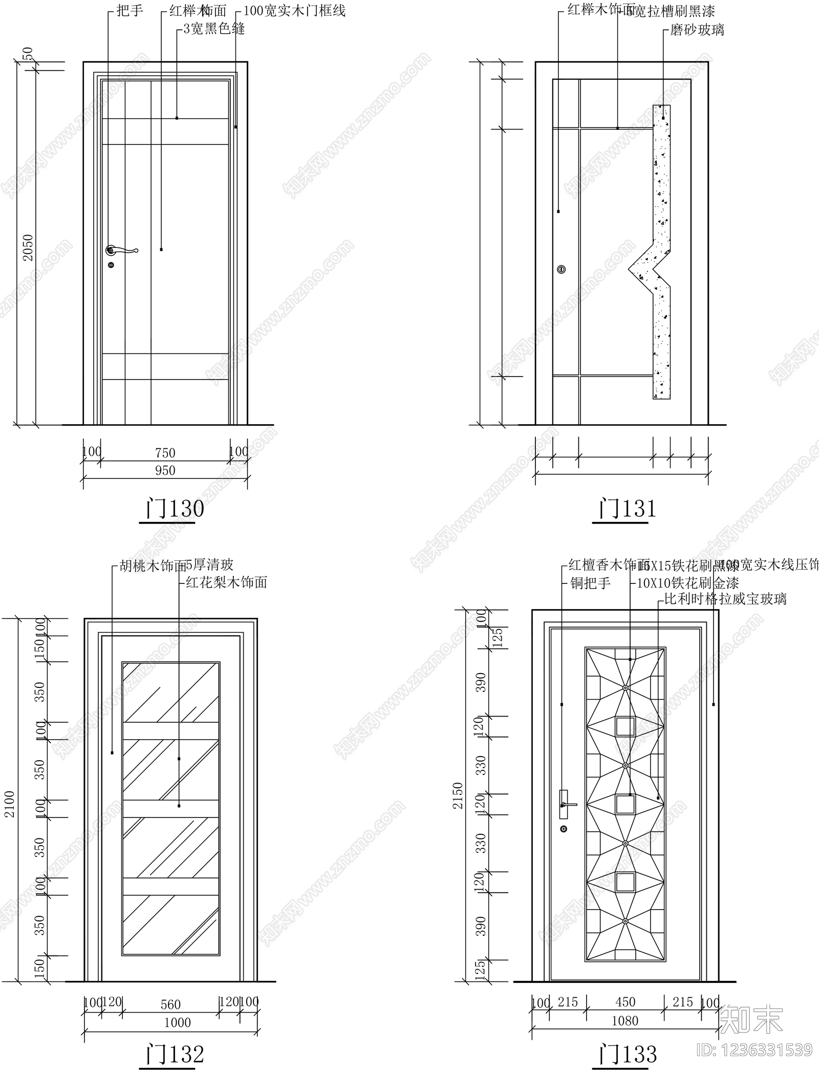 门cad施工图下载【ID:1236331539】