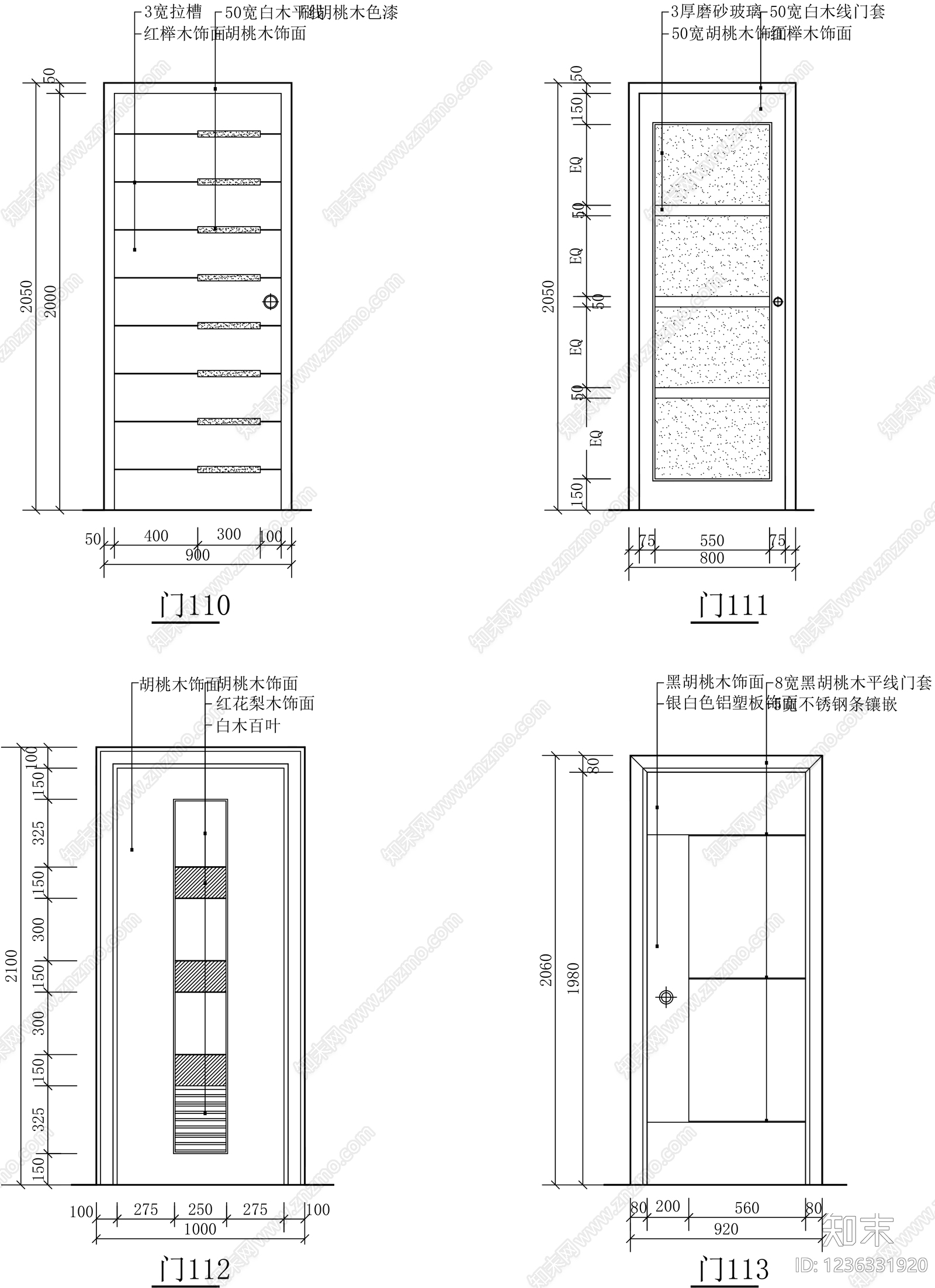 门cad施工图下载【ID:1236331920】