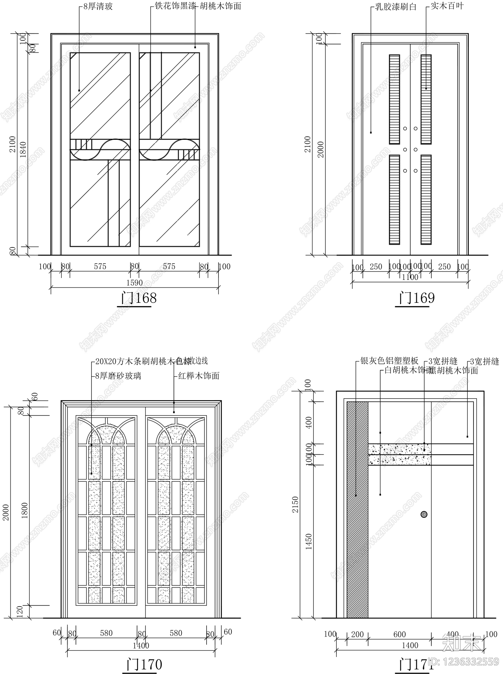 门cad施工图下载【ID:1236332559】