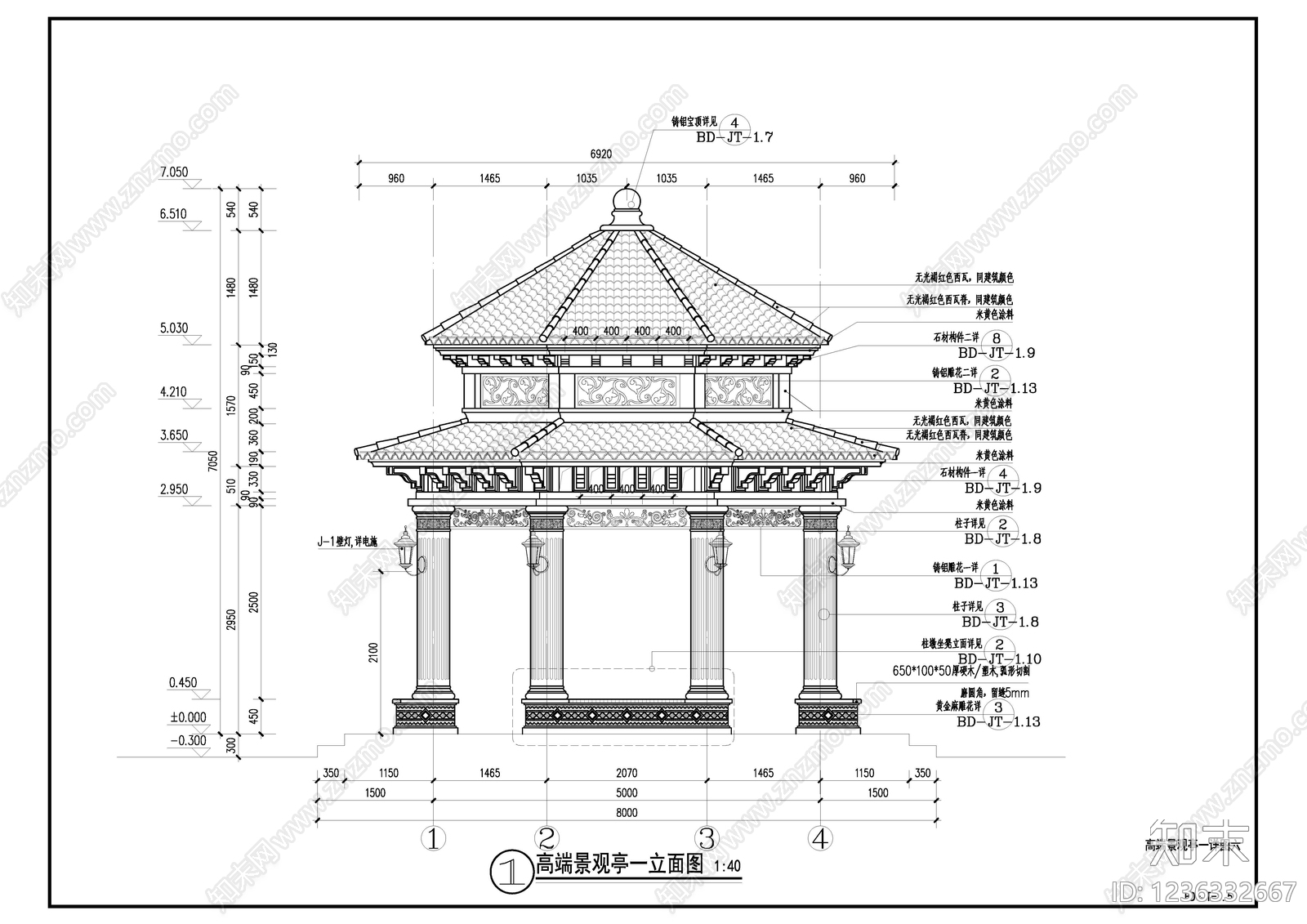 亭子图库CAD图纸