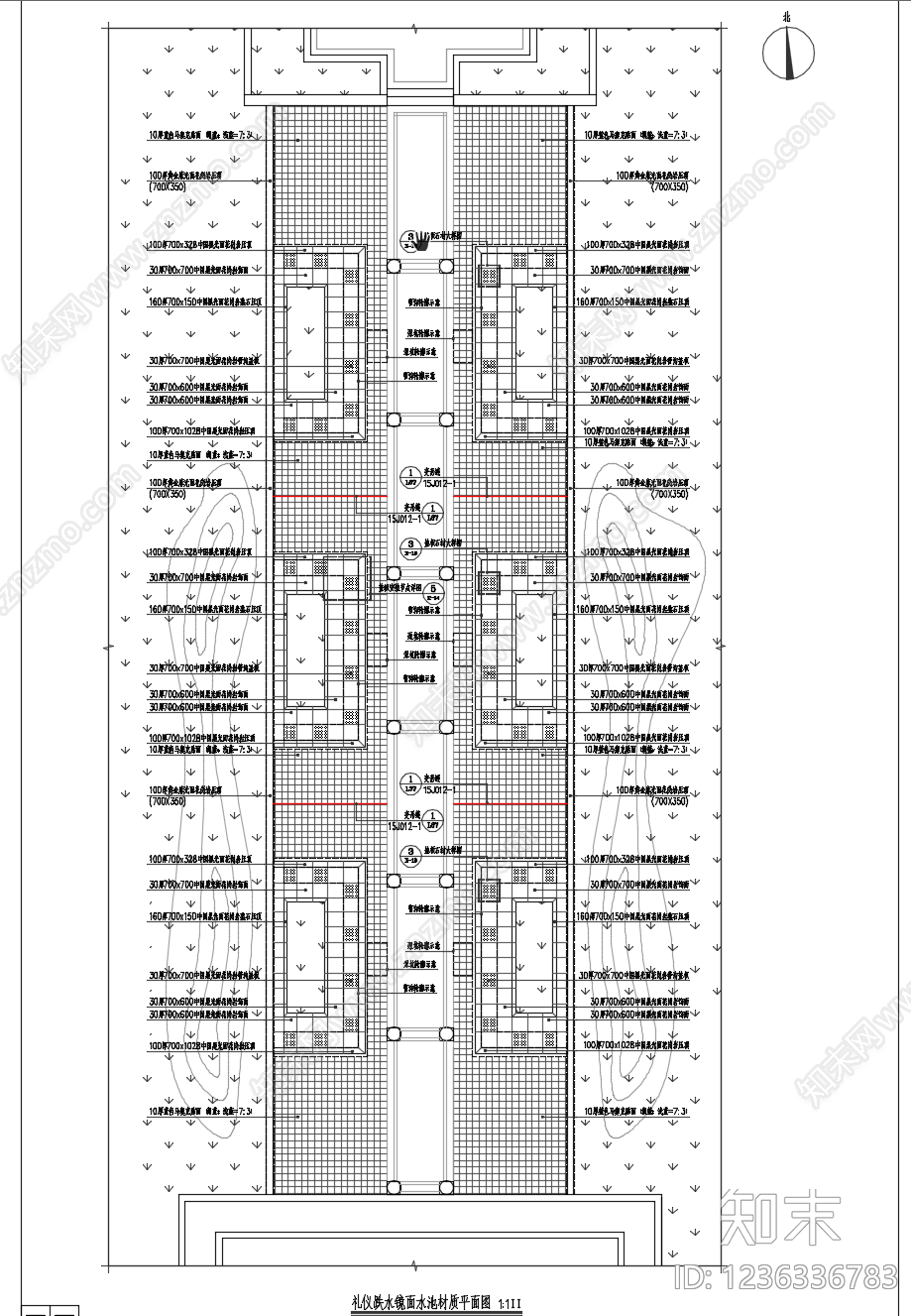 跌水景观cad施工图下载【ID:1236336783】
