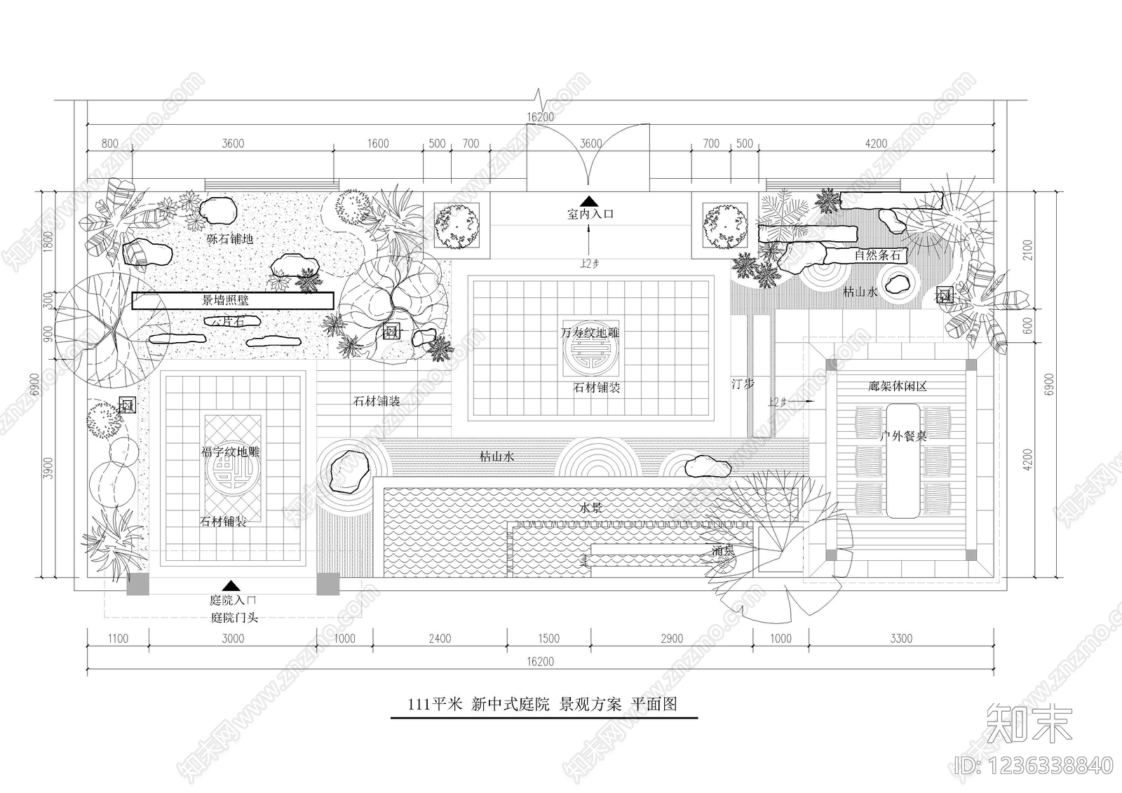 景观平面图cad施工图下载【ID:1236338840】