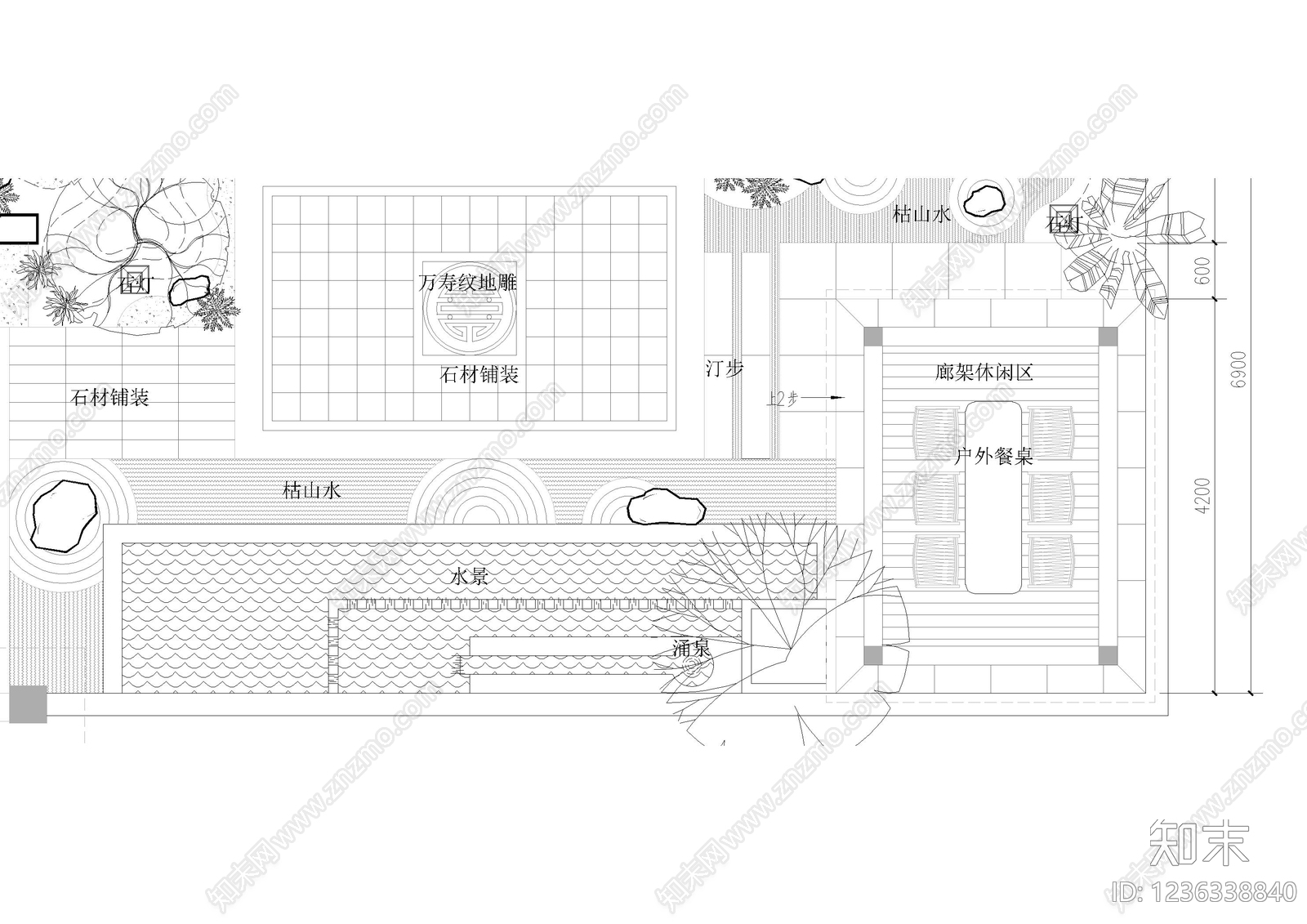 景观平面图cad施工图下载【ID:1236338840】