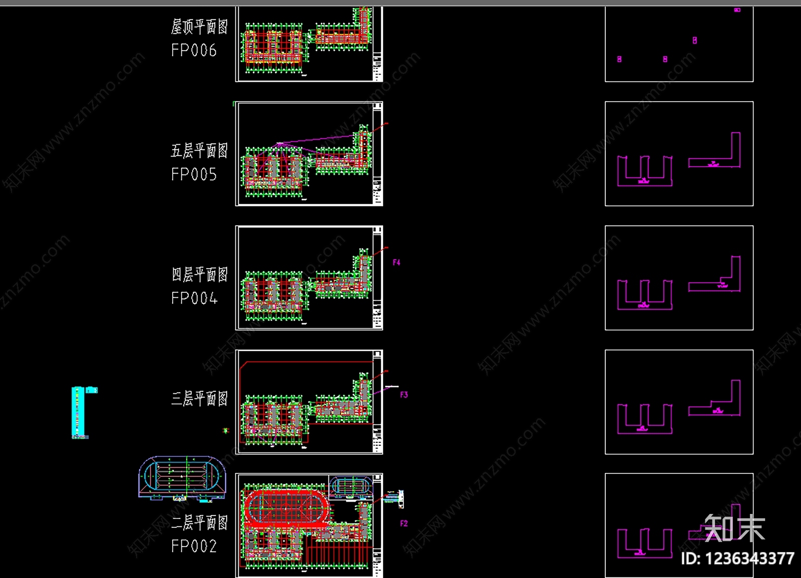 学校建筑cad施工图下载【ID:1236343377】