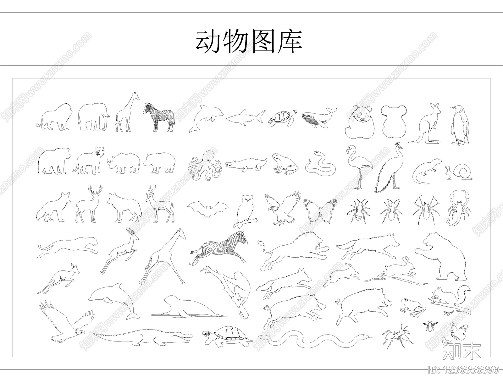 动物cad施工图下载【ID:1236356390】