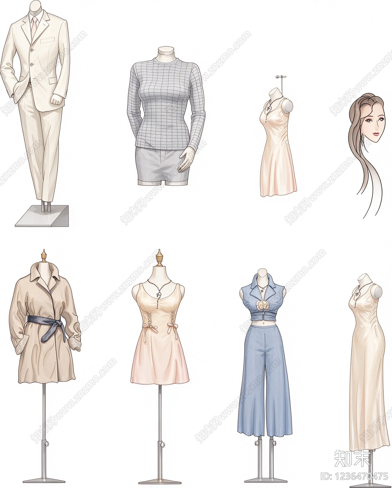 服装鞋帽cad施工图下载【ID:1236470475】