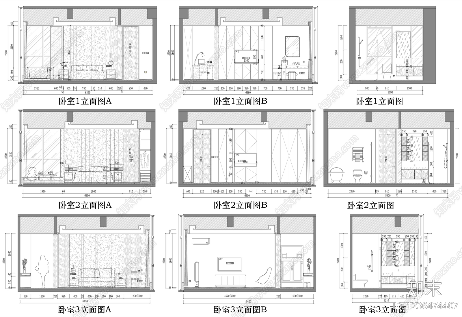 家装图库cad施工图下载【ID:1236474407】