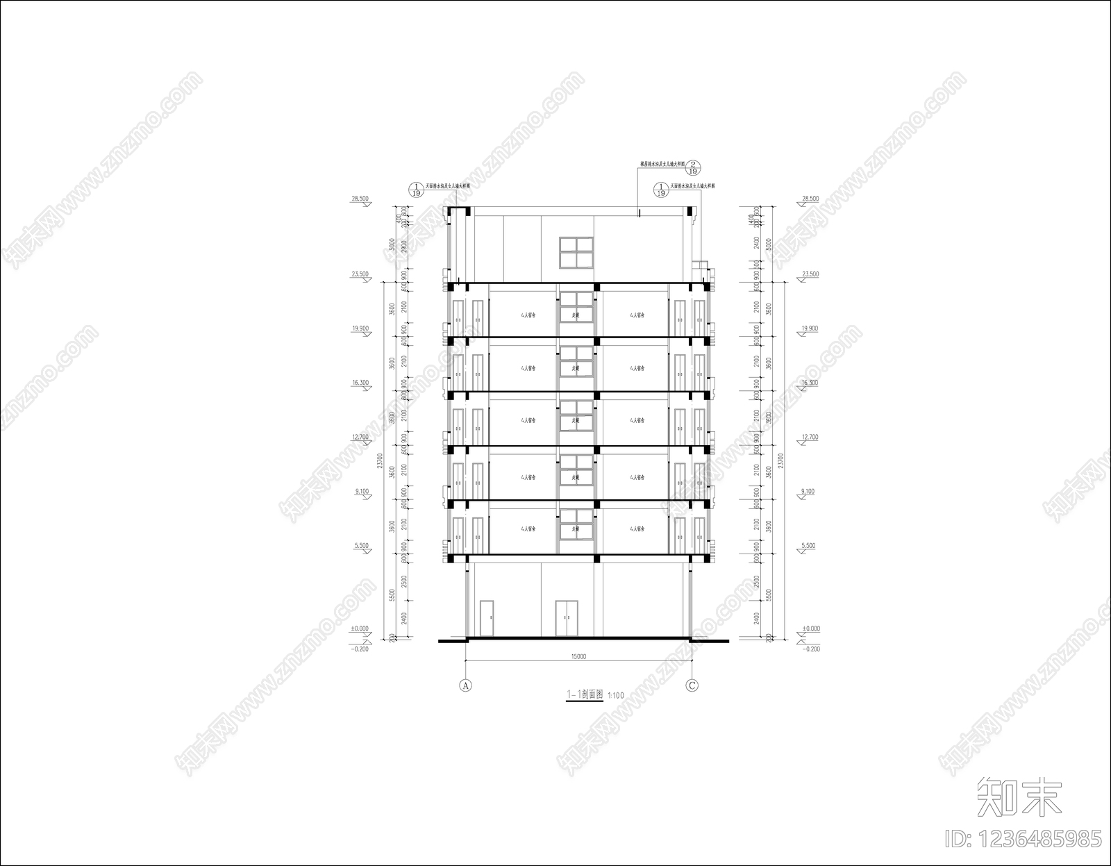 模块化住宅cad施工图下载【ID:1236485985】