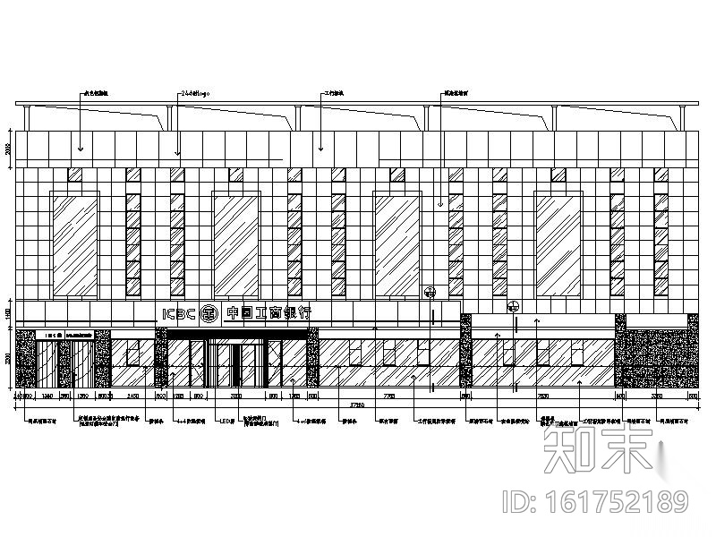 [青岛]某工行室内装修图cad施工图下载【ID:161752189】