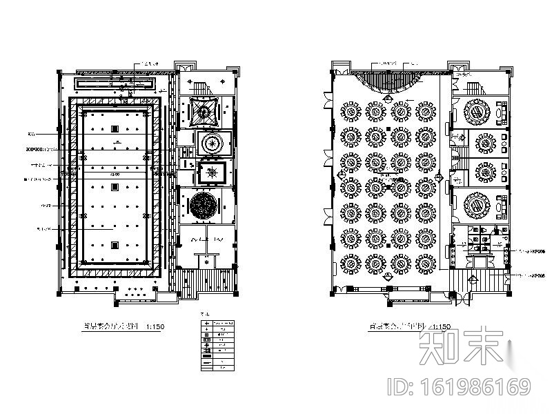 星级酒店宴会厅室内装修图（含效果）施工图下载【ID:161986169】