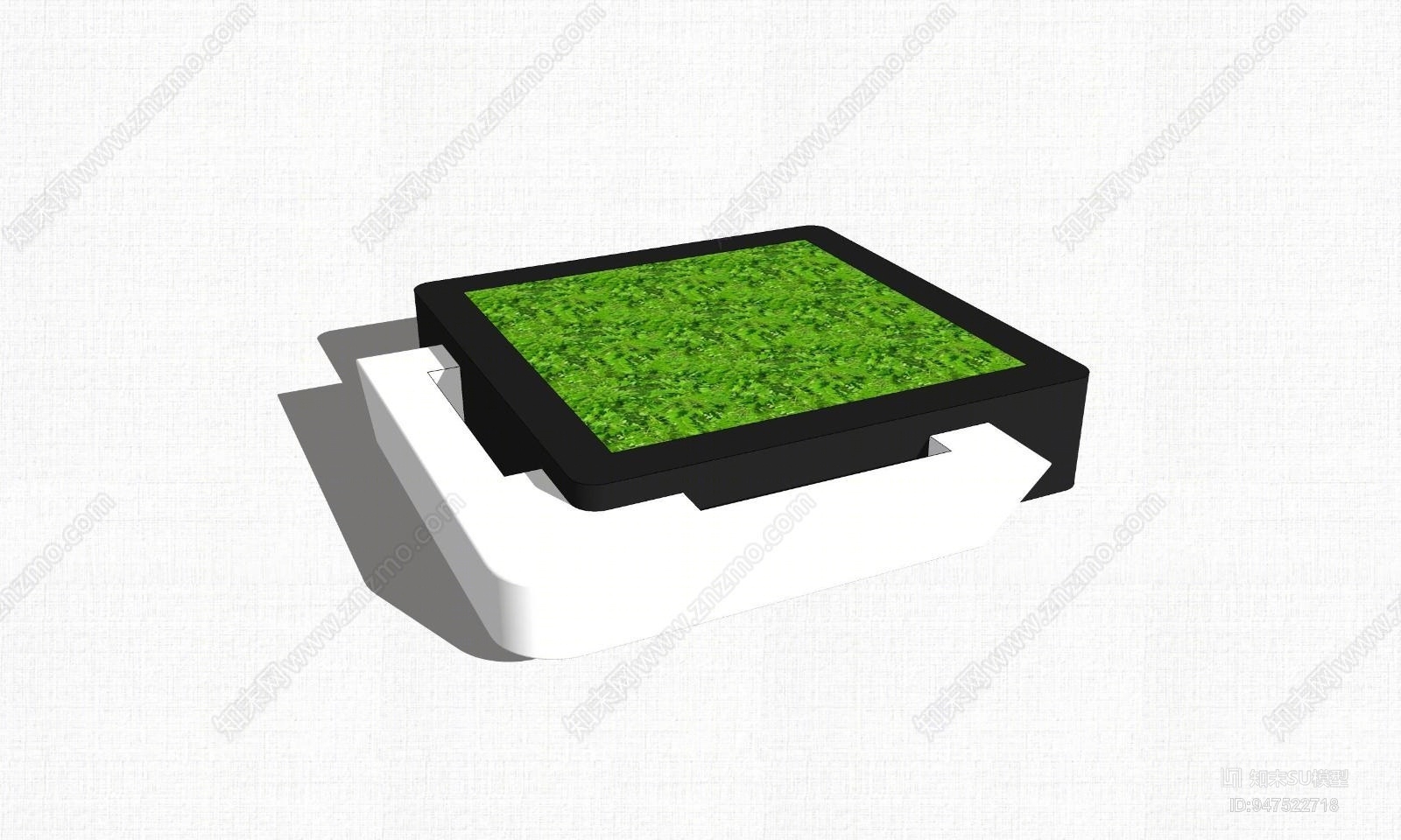 现代方形树池SU模型下载【ID:947522718】