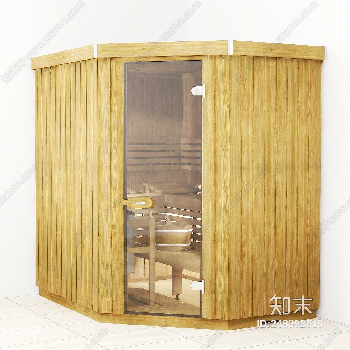 现代实木汗蒸房3D模型下载【ID:248392518】