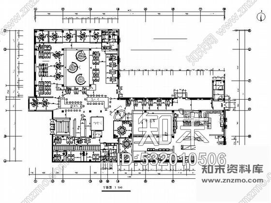 施工图某餐厅空间局部装修图cad施工图下载【ID:532010506】