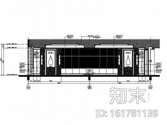 [云南]清新淡雅度假酒店会议室施工图（含效果图）cad施工图下载【ID:161781139】