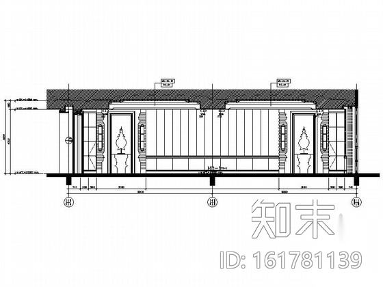 [云南]清新淡雅度假酒店会议室施工图（含效果图）cad施工图下载【ID:161781139】