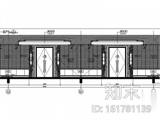 [云南]清新淡雅度假酒店会议室施工图（含效果图）cad施工图下载【ID:161781139】