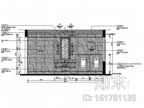 [云南]清新淡雅度假酒店会议室施工图（含效果图）cad施工图下载【ID:161781139】