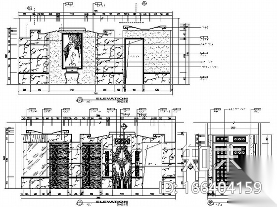 [内蒙古]某部长三层中式风格别墅室内设计CAD施工图施工图下载【ID:166404159】