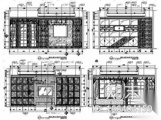 [内蒙古]某部长三层中式风格别墅室内设计CAD施工图施工图下载【ID:166404159】